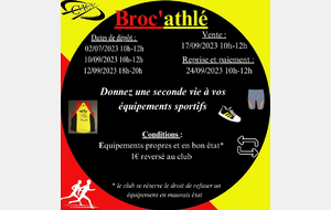 Participez au Broc'athlé : Donnez une seconde vie à vos équipements sportifs !